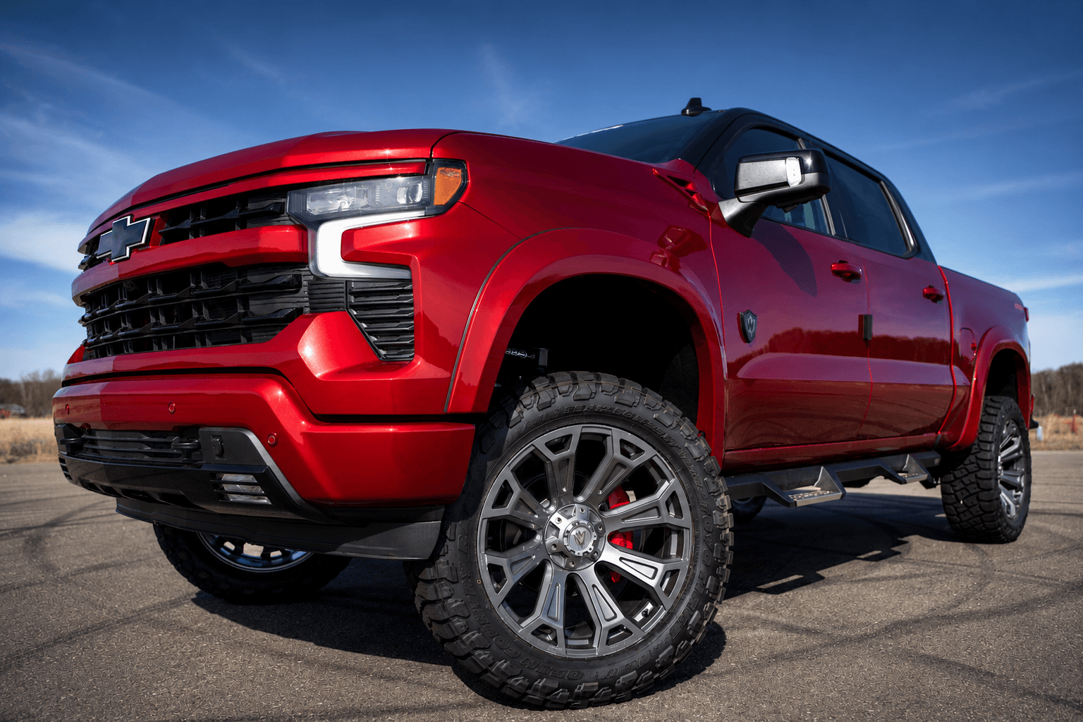 Front detail of the custom Waldoch Rampage Silverado
